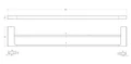 Полотенцедержатель двойной Cezares SLIDER-THD-80-01 SLIDER-THD-80-01