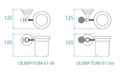 Стакан настольный, Хром Cezares OLIMP-TUM-01-Sw OLIMP-TUM-01-Sw