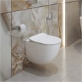 Унитаз подвесной безободковый с сиденьем и смывом TORNADO BelBagno AMANDA-TOR BB051CH-TOR-FC/SC BB051CH-TOR-FC/SC - фото 167034