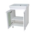Урал - 60 Тумба напольная прямая со стекл. (ПВХ) + раковина УТ000011701