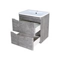 Атлантик - 60 Тумба подвесная с 2 ящ. серый камень + раковина УТ000012954