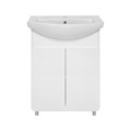 Чегет - 65 Тумба напольная прямая белая 2 дв. + раковина УТ000013346