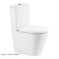 Унитаз-компакт безободковый с сиденьем BelBagno FLAY-R BB2149CPR/SC + BB2149T 7061