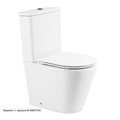 Унитаз-компакт безободковый с сиденьем BelBagno FLAY-R BB2149CPR/SC + BB2149T 7061