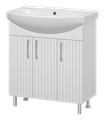 Изео - 75 Тумба напольная прямая, 3 дв, (ПВХ) + раковина УТ000015763