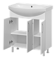 Изео - 75 Тумба напольная прямая, 3 дв, (ПВХ) + раковина УТ000015763