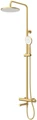 RELAX-CVD-BORO Душевая стойка со смесителем и изливом, брашированное золото RELAX-CVD-BORO