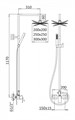 Душевая колонна со смесителем для душа, верхним и ручным душем CEZARES PORTA-CD-NOP PORTA-CD-NOP