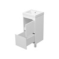 Алиса - 40 тумба 1 ящ. напольная белая эмаль + раковина УТ000011235