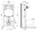 Комплект 2 в 1 Система инсталляции для унитазов BelBagno BB002-80  с кнопкой смыва BB014-SR-BIANCO BB002-80/BB014-SR-BIANCO