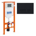 Система инсталляции для подвесных унитазов BelBagno BB002-80 с кнопкой смыва BB012-MR-NERO.M BB002-80/BB012-MR-NERO.M