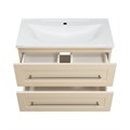 Марта - 80 Тумба подвесная 2 ящ. бежевый (эмаль) / раковина УТ000013720