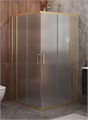 Душевой уголок Cezares MOLVENO-A-22-90+20-P-BORO, 110х110х195, профиль брашированное золото, стекло Punto MOLVENO-A-22-90+20-P-BORO