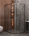 Душевой уголок Cezares MOLVENO-RH-2-120/90-C-GM-IV, 120х90х195, профиль оружейная сталь, прозрачное стекло MOLVENO-RH-2-120/90-C-GM-IV - фото 170242