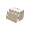 ARIANA - 80 Тумба подвесная с 2 ящ. капучино (эмаль) + раковина УТ000015746