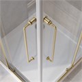 Душевой уголок Cezares RELAX-304-A-2-90-C-BORO, 90х90х200, профиль брашированное золото, прозрачное стекло RELAX-304-A-2-90-C-BORO