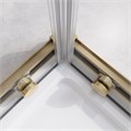 Душевой уголок Cezares RELAX-304-A-2-90-C-BORO, 90х90х200, профиль брашированное золото, прозрачное стекло RELAX-304-A-2-90-C-BORO