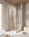 Душевой уголок Cezares RELAX-304-A-2-100-C-BORO, 100х100х200, профиль брашированное золото, прозрачное стекло RELAX-304-A-2-100-C-BORO - фото 170591