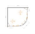 Душевой уголок Cezares MOLVENO-RH-22-120/110-P-Cr, 120х110х195, профиль хром, стекло Punto матовое MOLVENO-RH-22-120/110-P-Cr - фото 170721 Душевой уголок Cezares MOLVENO-RH-22-120/110-P-Cr, 120х110х195, профиль хром, стекло Punto матовое MOLVENO-RH-22-120/110-P-Cr - фото 170721