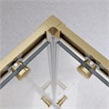 Душевой уголок Cezares RELAX-304-A-2-80-C-BORO, 80х80х200, профиль брашированное золото, прозрачное стекло RELAX-304-A-2-80-C-BORO