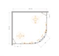 Душевой уголок Cezares MOLVENO-RH-22-130/120-P-Cr, 130х120х195, профиль хром, стекло Punto матовое MOLVENO-RH-22-130/120-P-Cr - фото 170784 Душевой уголок Cezares MOLVENO-RH-22-130/120-P-Cr, 130х120х195, профиль хром, стекло Punto матовое MOLVENO-RH-22-130/120-P-Cr - фото 170784