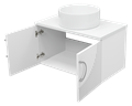 Ярина - 80 Тумба подвесная 2 дв. белая мат. эмаль + столешница + раковина УТ000022146