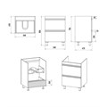 Ингрид - 60 Тумба напольная с 2 ящ.эмаль + раковина УТ000015039