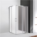 Душевой уголок Cezares MOLVENO-AH-21-90+30-P-Cr, 120х90х195, профиль хром, стекло Punto матовое MOLVENO-AH-21-90+30-P-Cr - фото 173568