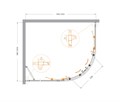 Душевой уголок Cezares MOLVENO-RH-2-120/100-P-Cr, 120х100х195, профиль хром, стекло Punto матовое MOLVENO-RH-2-120/100-P-Cr - фото 173592 Душевой уголок Cezares MOLVENO-RH-2-120/100-P-Cr, 120х100х195, профиль хром, стекло Punto матовое MOLVENO-RH-2-120/100-P-Cr - фото 173592