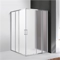 Душевой уголок Cezares MOLVENO-AH-22-120/110-P-Cr, 120х110х195, профиль хром, стекло Punto матовое MOLVENO-AH-22-120/110-P-Cr - фото 173926