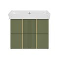 VEGA - 70 Тумба подвесная с 2 ящ., олива + раковина УТ000022675