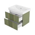 VEGA - 70 Тумба подвесная с 2 ящ., олива + раковина УТ000022675