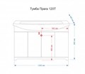 Praga -120 Тумба прямая салатовая/ патина + раковина СО000003780