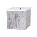 Торос -100 Тумба подвесная прямая серый мрамор / раковина УТ000012660