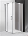 Душевой уголок Cezares MOLVENO-A-2-100-P-Cr, 100х100х195, профиль хром, стекло Punto матовое MOLVENO-A-2-100-P-Cr - фото 176314
