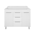ENFIDA -100 Тумба напольная 3 ящ. белая мат. эмаль + раковина УТ000014765