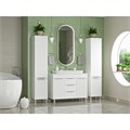 ENFIDA -100 Тумба напольная 3 ящ. белая мат. эмаль + раковина УТ000014765
