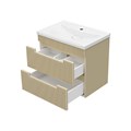 ARIANA - 60 Тумба подвесная с 2 ящ. капучино (эмаль) + раковина УТ000015747