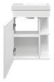 Мини - 40 Тумба с открыт. полками подвесная белая П-Мин01040-011