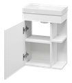 Мини - 40 Тумба с открыт. полками подвесная белая П-Мин01040-011