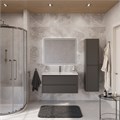 Тумба с раковиной подвесная CEZARES RELAX 100 Оружейная сталь, раковина белая 190724 - фото 178832