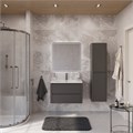 Тумба с раковиной подвесная CEZARES RELAX 80 Оружейная сталь, раковина белая 190720 - фото 178856