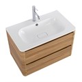 Тумба с раковиной подвесная CEZARES RELAX 80 Дуб карамельный, раковина белая 190719