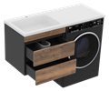 Тумба под раковину Misty Коломбо 60 под стиральную машину подвесная П-Кол06060-011П2Я
