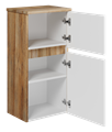 Шкаф Misty Ива 40 подвесной универсальный (белый, дуб вотан) П-Ива05040-01