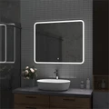 КАПЕЛЛА - 800х700 Зеркало Led.сенсор на зеркале., холод.подсветка КАП-02-80_70-14