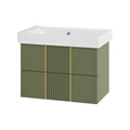 VEGA - 80 Тумба подвесная с 2 ящ., олива + раковина УТ000022676