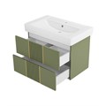 VEGA - 80 Тумба подвесная с 2 ящ., олива + раковина УТ000022676