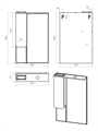 Зеркальный шкаф Misty Чегет 65 левый П-Чег-02065-01Л