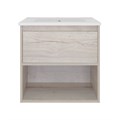 Дунай - 60 Тумба подвесная с 1 ящиком и нишей (цвет Дуб белый) / раковина УТ000010529